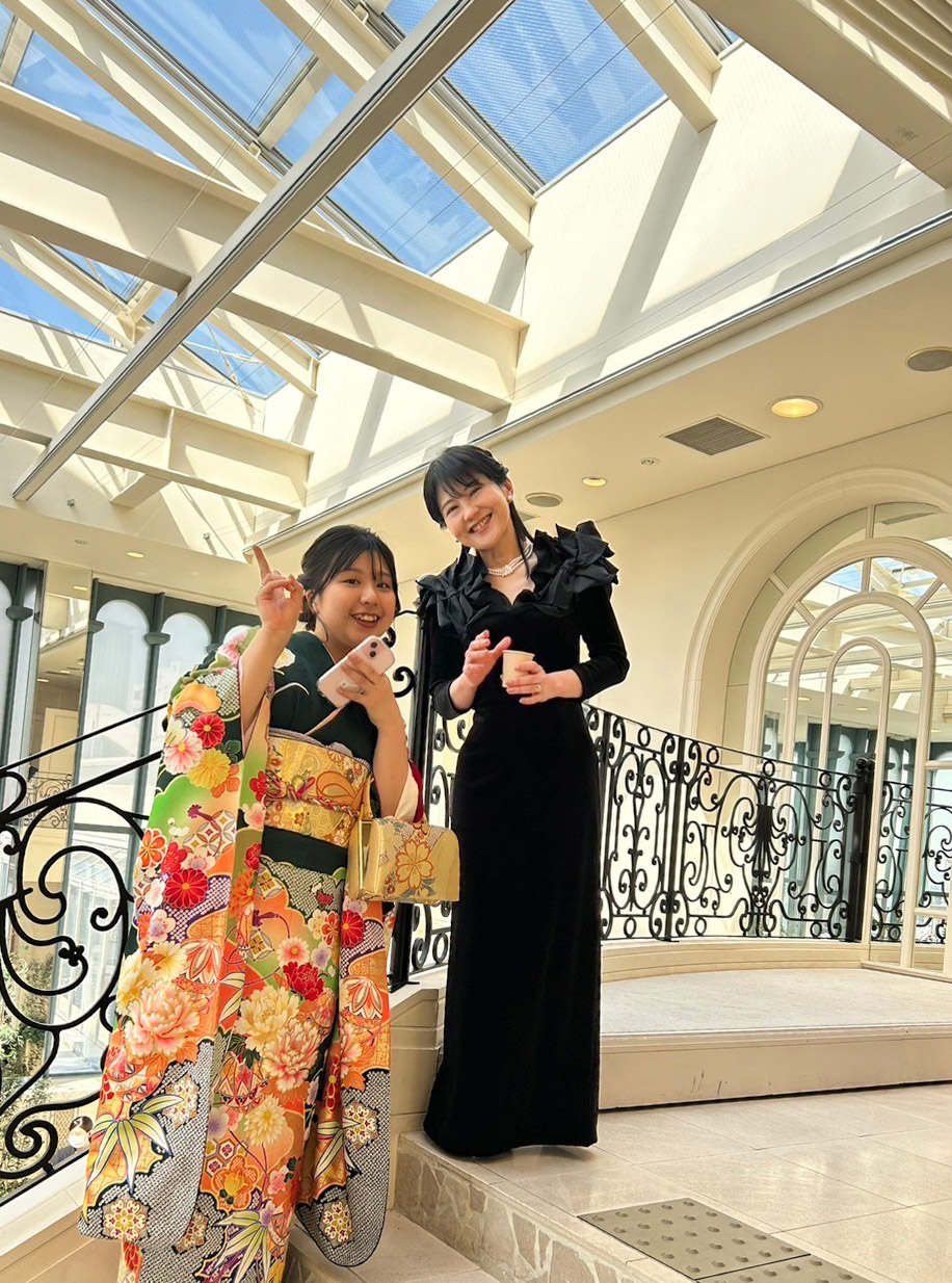 実際の結婚式 母親 フォーマルドレスL088ブラック